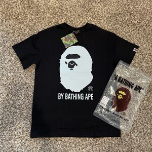 Bape Black and Red Graphic Tee